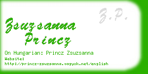 zsuzsanna princz business card